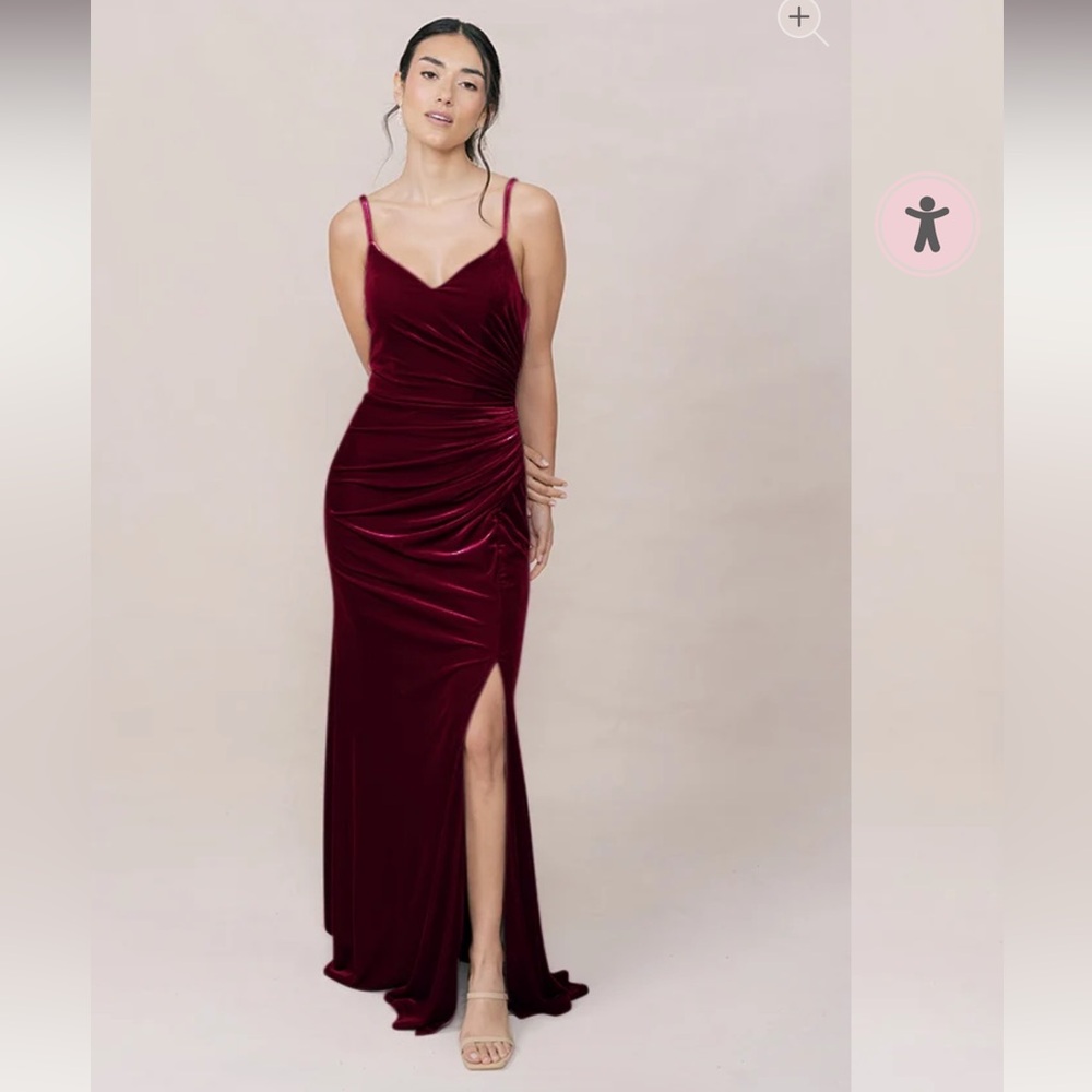 Revelry Rory Dress - Velvet Slip Dress in Burgundy